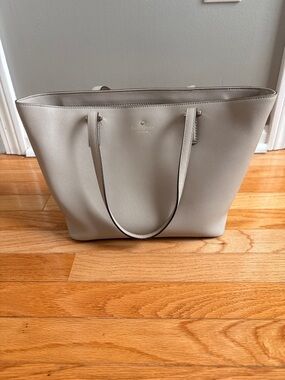 kate spade Gray Leather Tote Bag